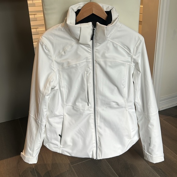 Sunice Stormpack White Softshell Jacket High Collar Thumbholes Women’s Size M - Picture 15 of 17